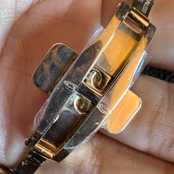 Michele 18mm Gold Plated Metal Bracelet Watch Band - Picture 16 of 16